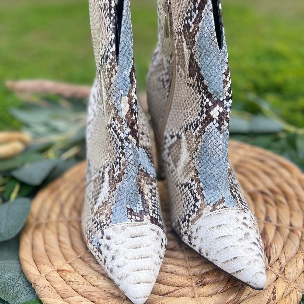 Snake Print Booties - Picture 2 of 6
